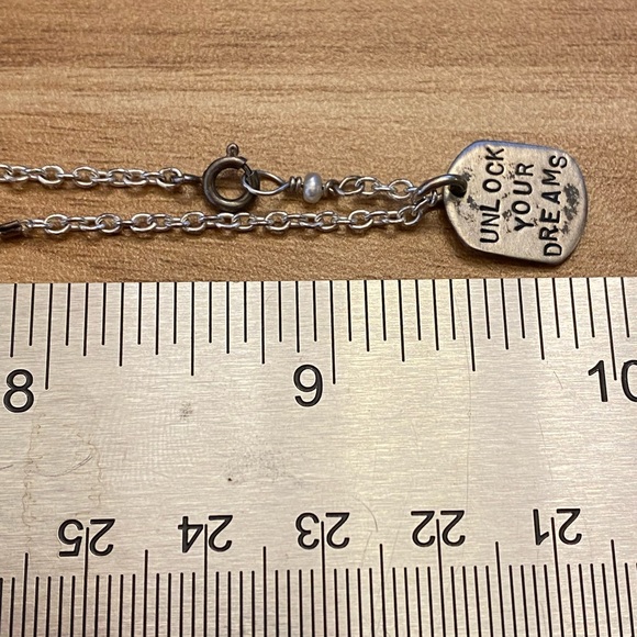 Green black and clear tourmaline necklace on a 925 sterling silver chain - Picture 5 of 11